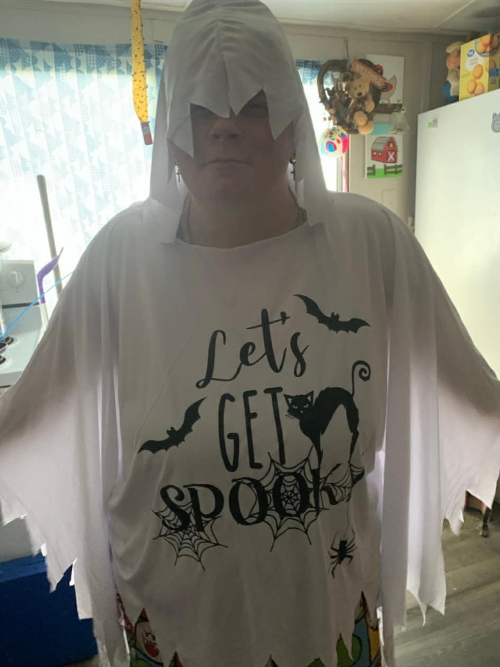 White 'Let's Get Spooky' Women's Halloween Ghost Tunic